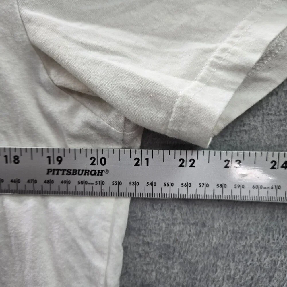 True Religion Men Shirt M White Graphic Skull Tour Short Sleeve Logo‎ Cotton Tee